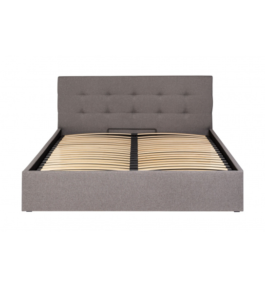 Łóżko z pojemnikiem tapicerowane Loretta 160x200 szare