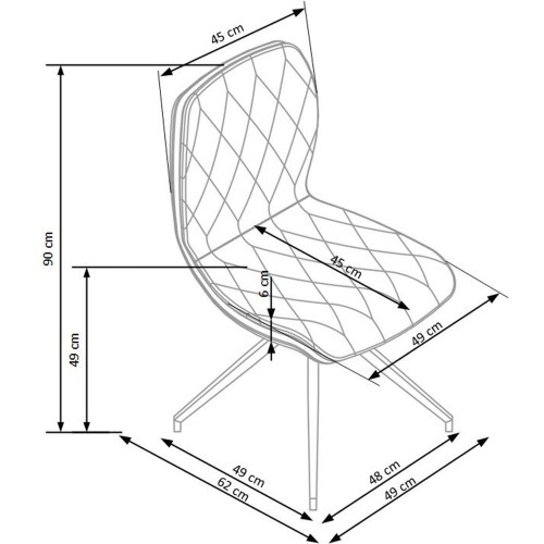Krzesło K237 beżowe ekoskóra