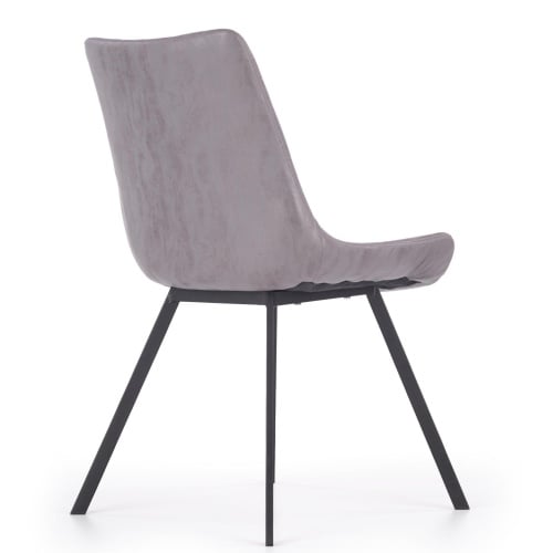 Krzesło welurowe K279 szare/czarne nowoczesne