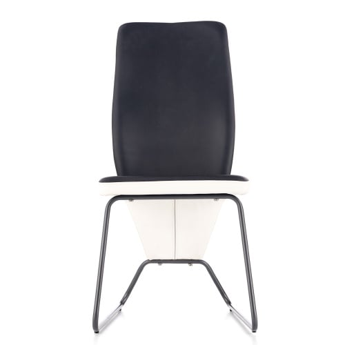Krzesło do jadalni K300 białe/czarne ekoskóra