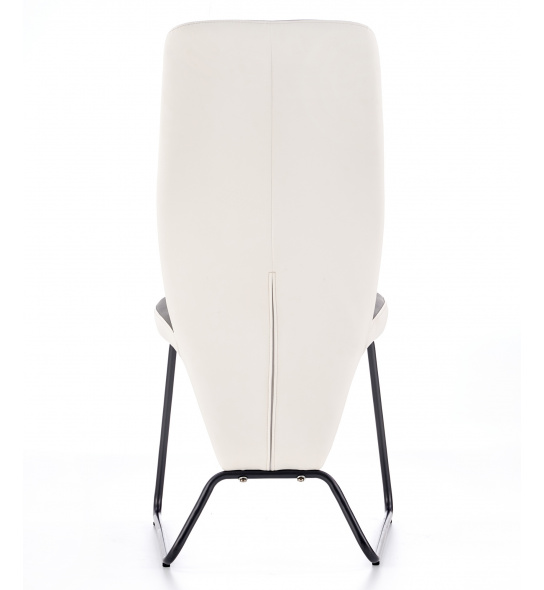 Krzesło do jadalni Skyway białe/szare ekoskóra