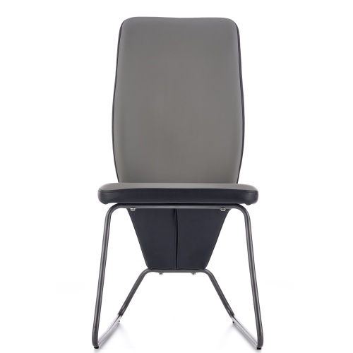 Krzesło do jadalni K300 czarne/szare ekoskóra