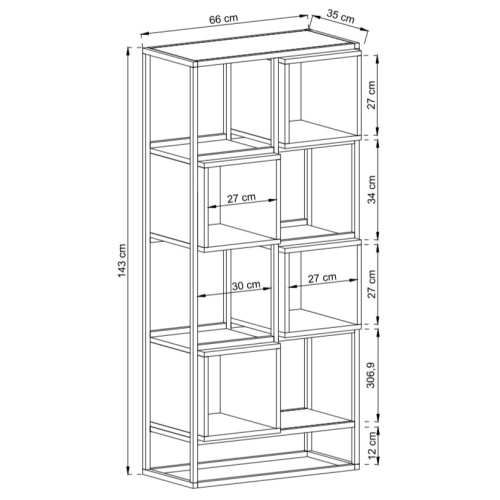 Regał stojący Moyo metalowy biały/czarny/> </span> </details><hr class=