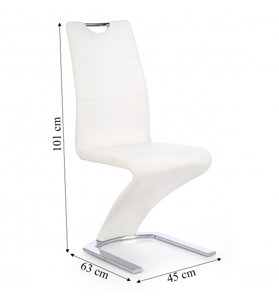 Krzesło do jadalni K291 ekoskóra białe