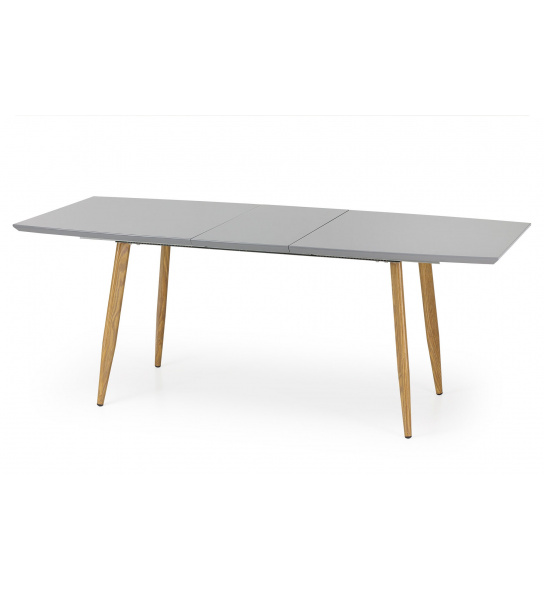 Stół rozkładany Ruten 160-200x90 cm szary/miodowy do jadalni