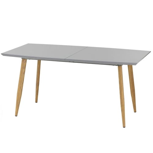 Stół rozkładany Ruten 160-200x90 cm szary/miodowy do jadalni