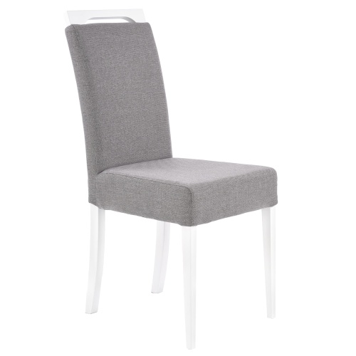 Krzesło drewniane Clarion szare/białe nowoczesne