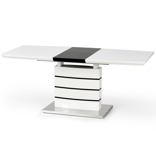 Rozkładany stół do jadalni Nord 140-180x80 cm biały