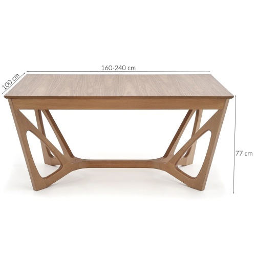 Rozkładany stół do jadalni Udina 160-240x100 cm orzech