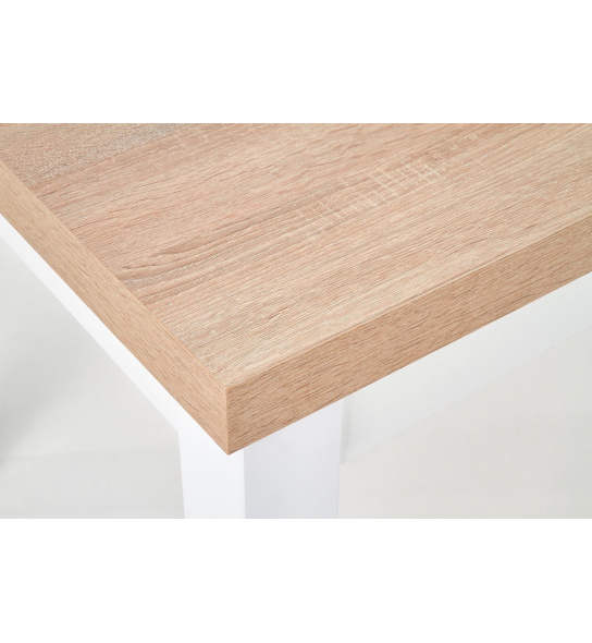 Stół rozkładany Tiago 140-220x80 cm biały/dąb sonoma do jadalni