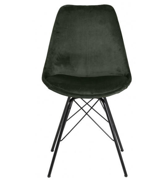 Krzesło skandynawskie Eris zielony welur