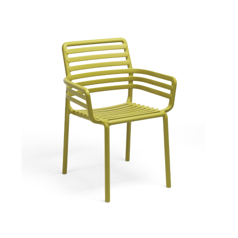 Krzesło ogrodowe Nardi Doga żółte limonkowe, pera