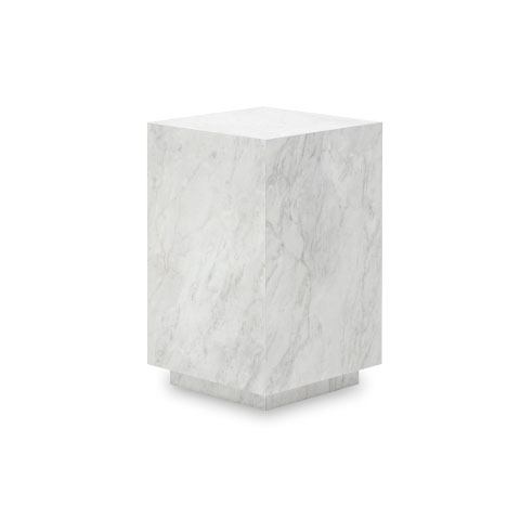 Stolik/Postument Marmoris 40x40 cm marmurowa biała