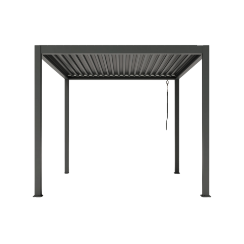 Antilla / Wolnostojąca pergola ogrodowa z aluminium, 3x3 m, bioklimatyczna, ruchome lamele, antracytowa