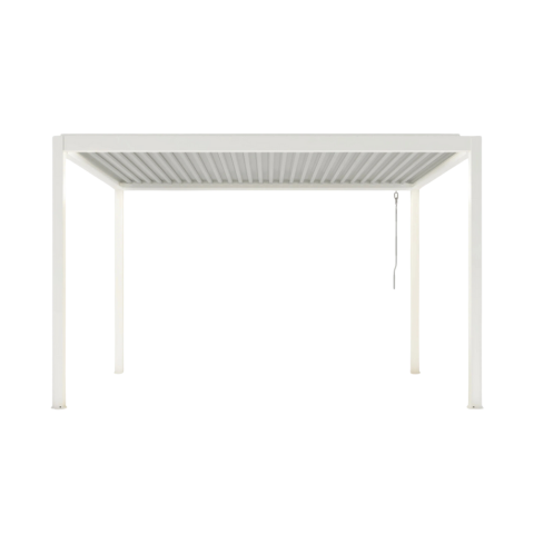 Antilla / Wolnostojąca pergola ogrodowa z aluminium, 4x3 m, bioklimatyczna, ruchome lamele, biała