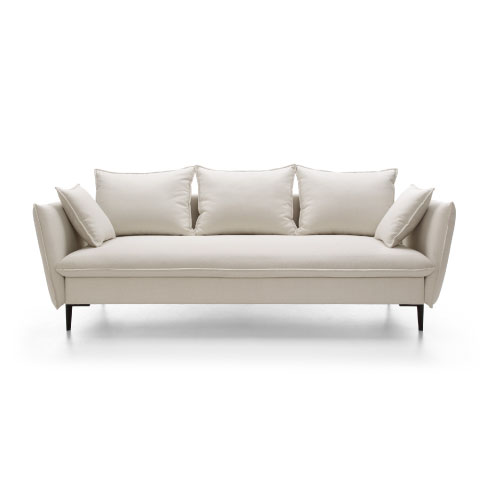 Gloss Sofa rozkładana, z pojemnikiem, jasnobeżowa