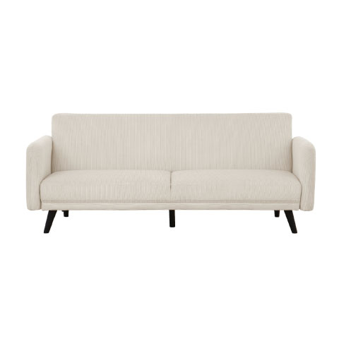 Temmelig Sofa rozkładana, jasnobeżowa/czarne nóżki